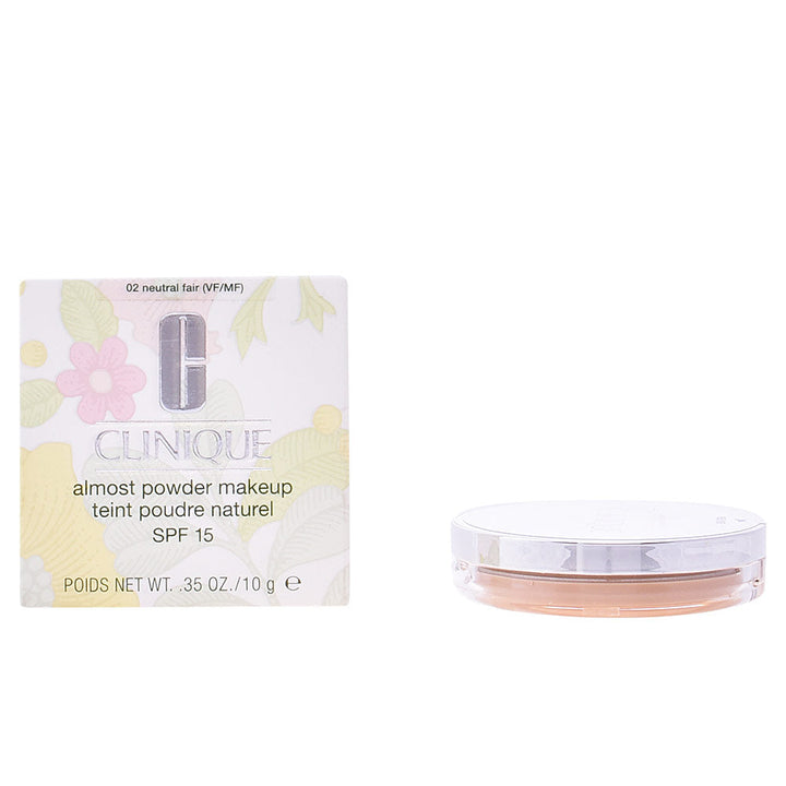 Compact Clinique Almost Powder Makeup with mini brush and neutral powder shade
