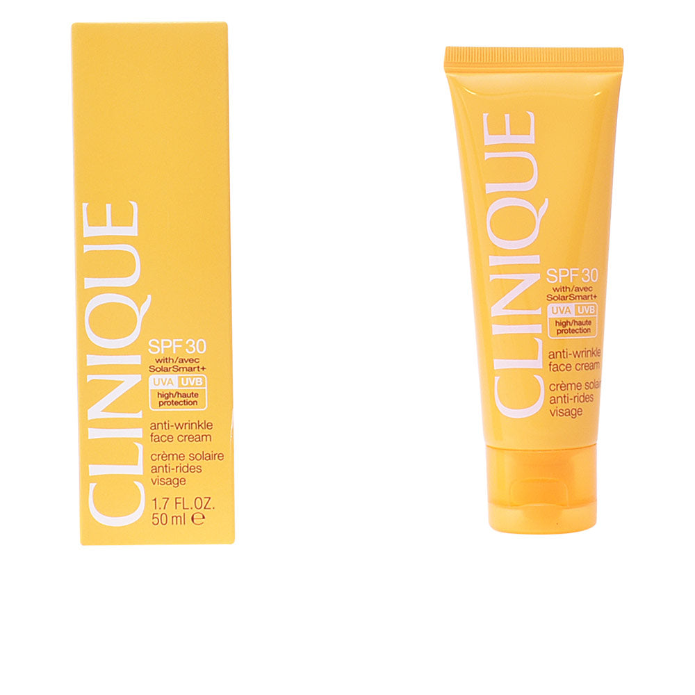 Clinique anti-wrinkle face cream with SPF 30 in a sleek jar, daily sunscreen moisturizer