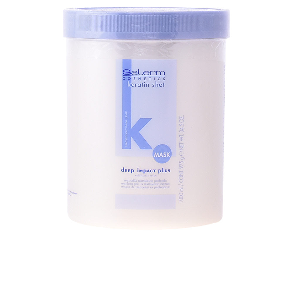 Large 1000 ml jar of keratin hair mask for Unisex, smoothing and shine