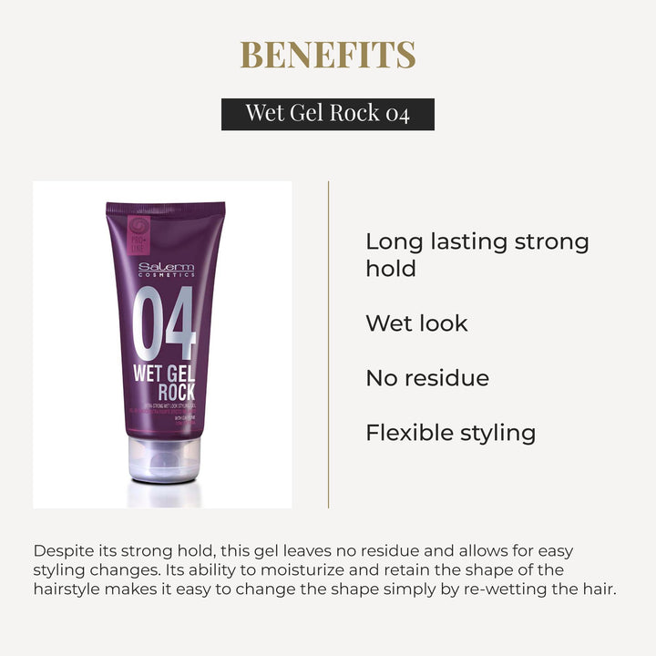 200 ml tube of Wet Rock extra-strong styling gel, wet-look, Unisex