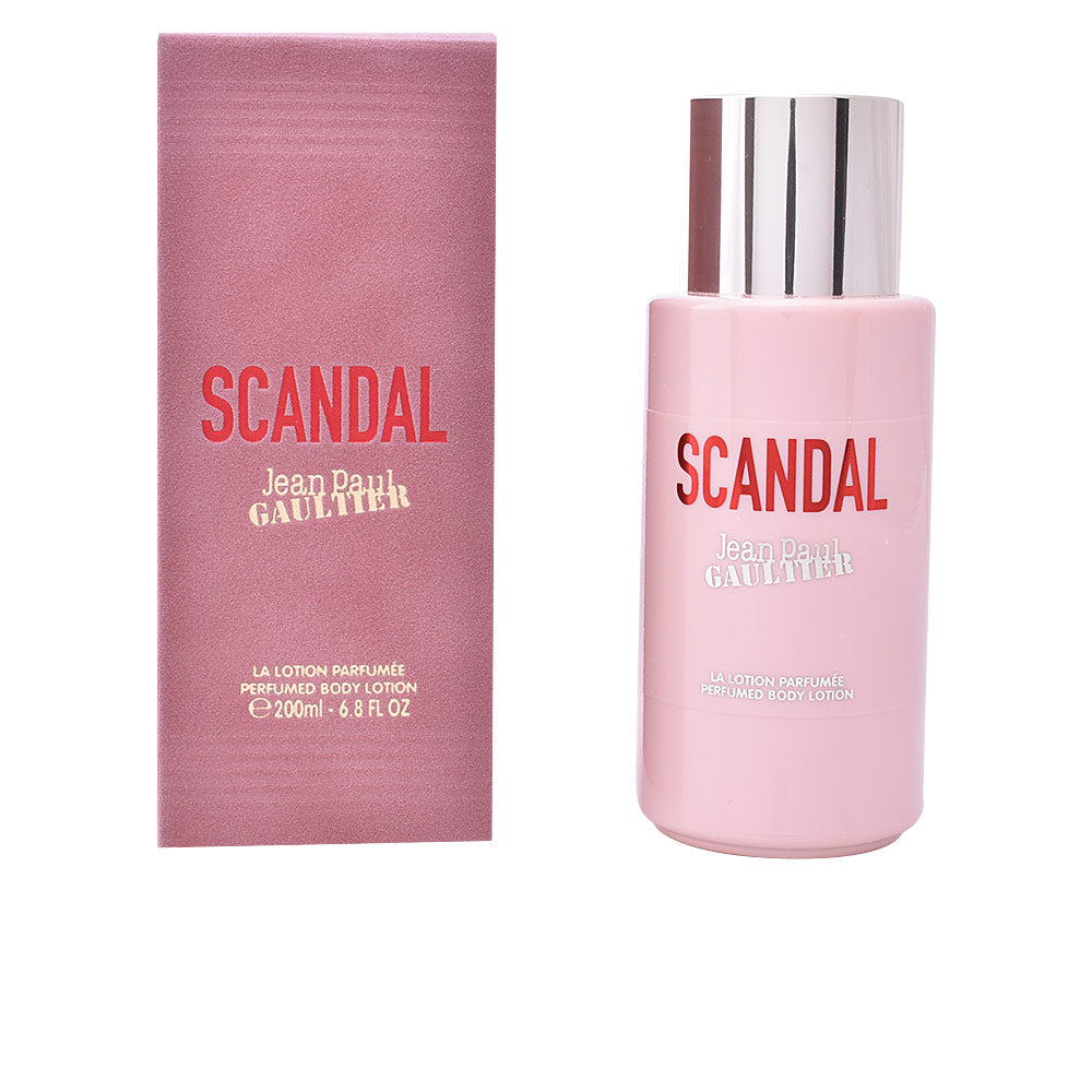 Jean Paul Gaultier Scandal body lotion tube exuding honey, gardenia and patchouli scent