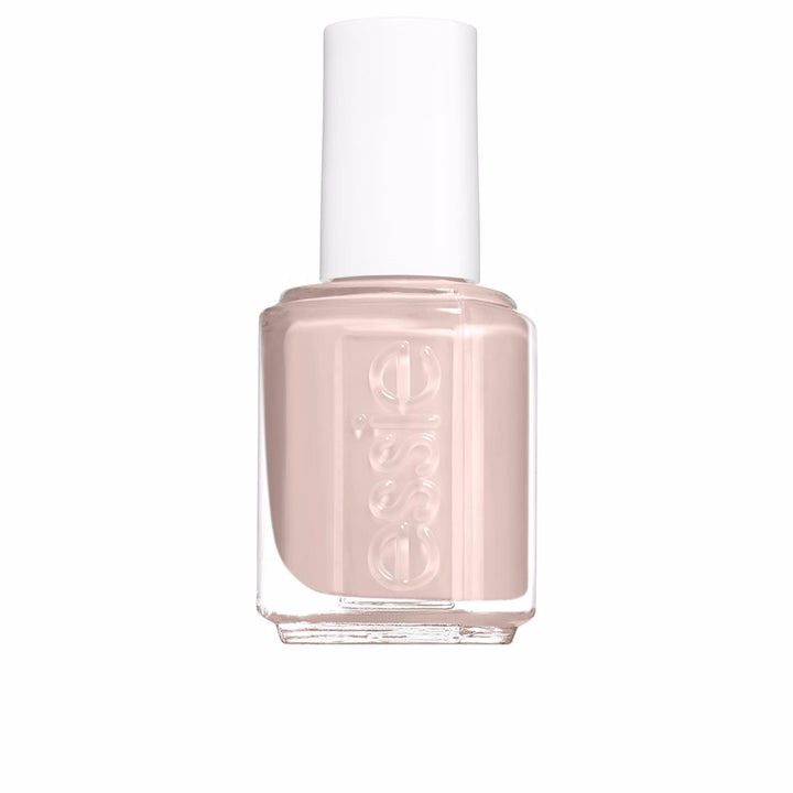 Small 13.5 ml bottle of soft cream pink nail lacquer with flat brush
