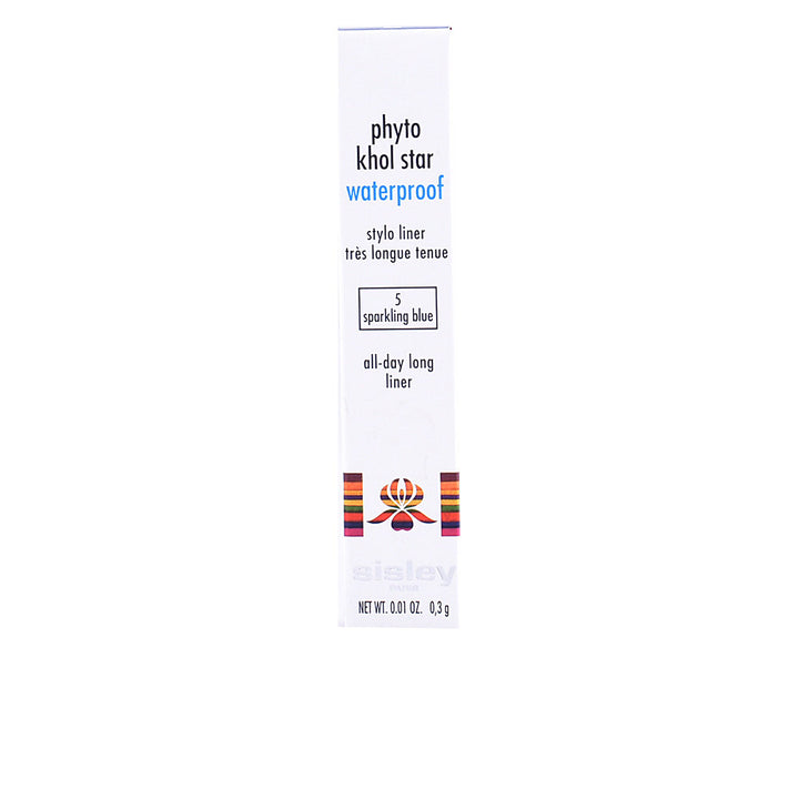 Retractable sparkling blue eye pencil, 0.3 g, waterproof finish