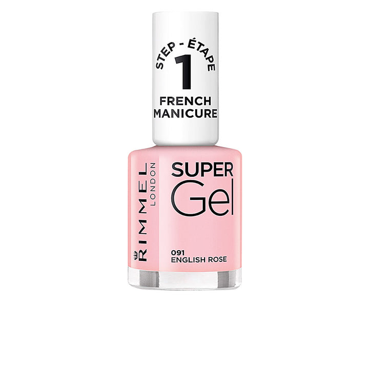 Bottle of gel‑texture French manicure lacquer, 12 ml, English Rose shade