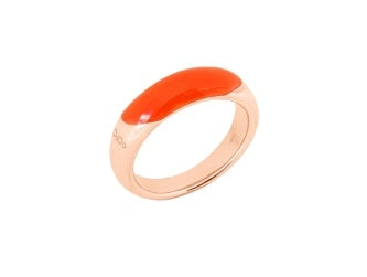 Dodo Modern Gold and Red Enamel Ring