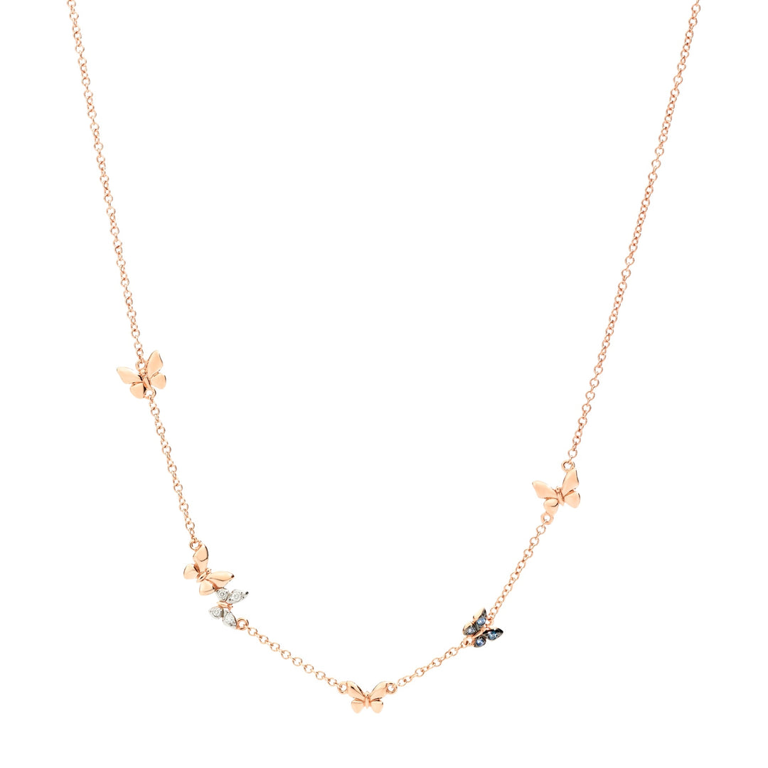 Celestial Harmony Necklace with Sapphire and Diamond Glow