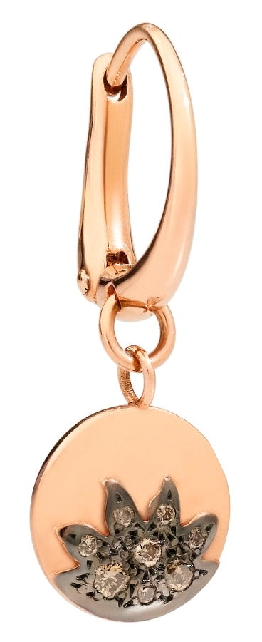Radiant Rose Gold Charm Pendant with Crystal Sparkle