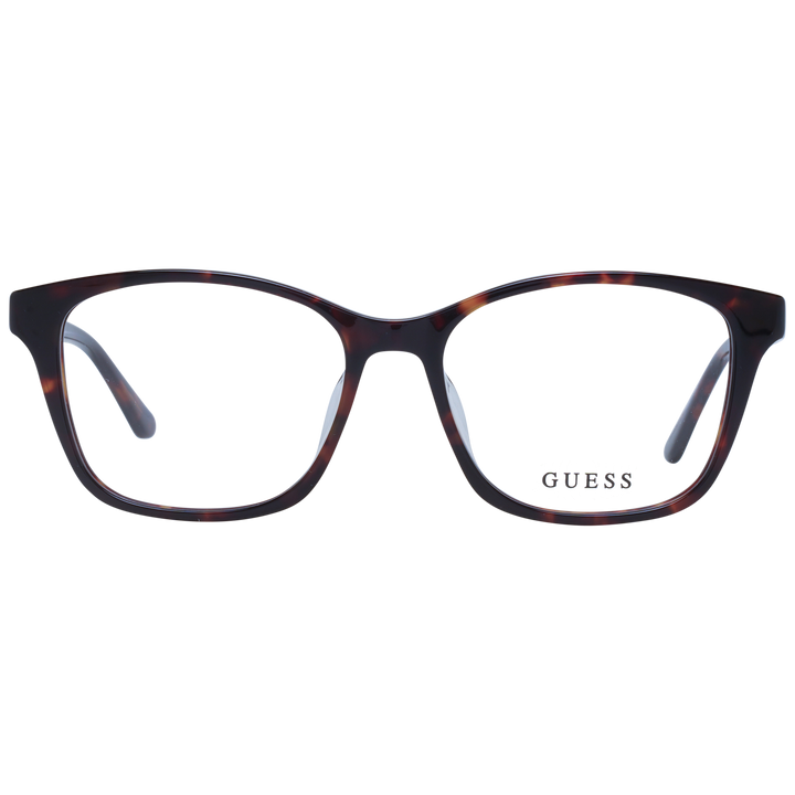 Tortoiseshell square eyeglasses for Women in brown and black plastic with metal triangle temple detail