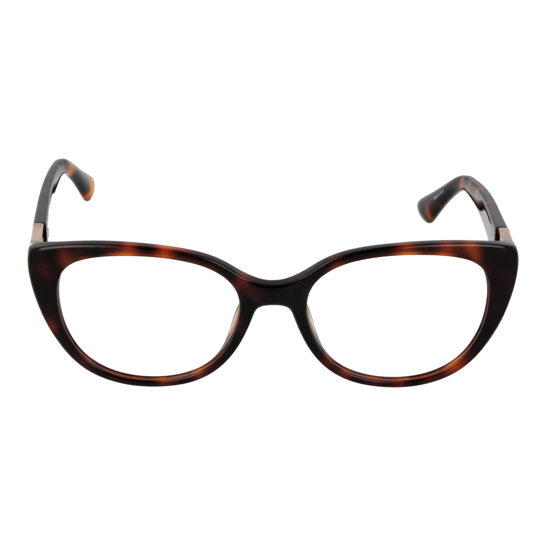 Tortoiseshell cat-eye eyeglasses in glossy plastic with gold &