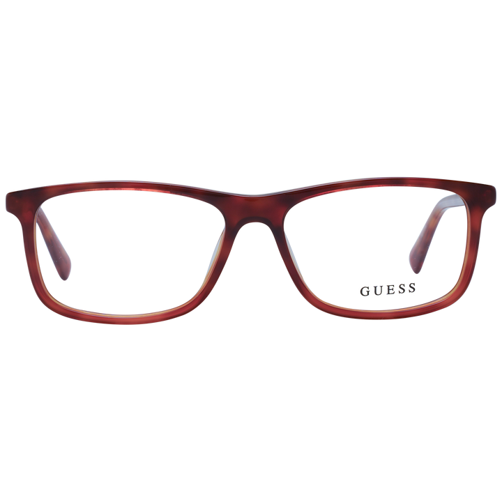 Tortoise brown rectangular full-rim eyeglasses in plastic with metal hinge accents, Unisex classic style