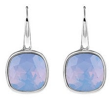 Glossy black square jewelry box in minimalist style with removable lid, shown closed on white background