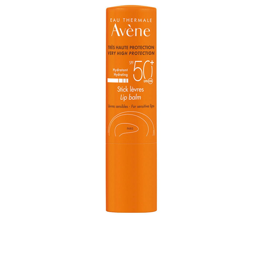3 g SPF 50+ lip balm stick in neutral tube, water‑resistant formula