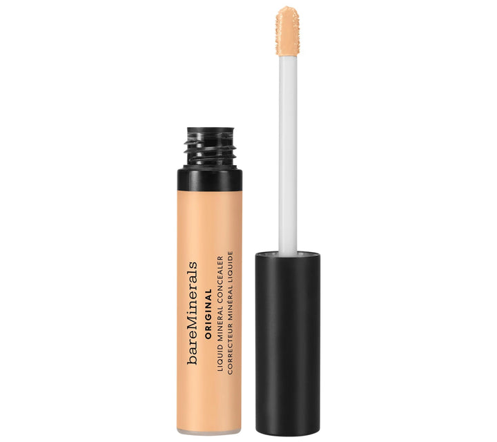 6 ml tube of liquid concealer, medium deep shade, hydrating finish
