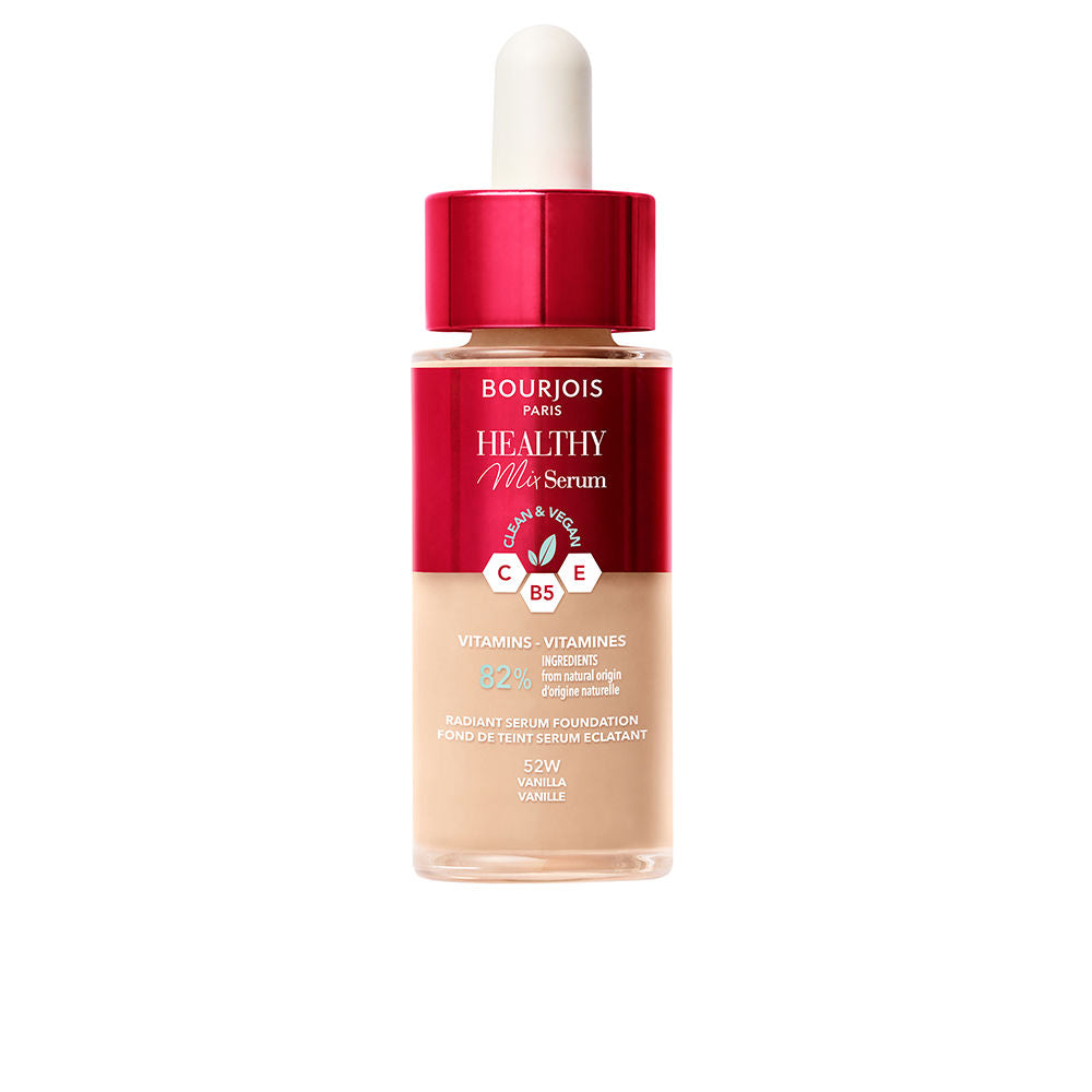 30 ml pump bottle of serum-foundation in light vanilla, dewy finish