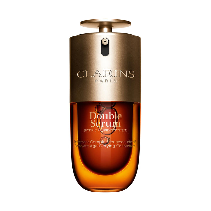 Dual-phase 50 ml serum bottle, oil and water phases, recyclable dispenser
