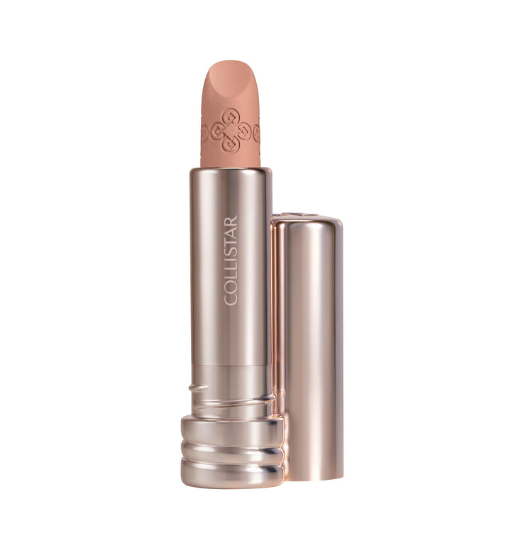 Stone-pink velvet lipstick bullet, 3.5 g, smooth matte texture