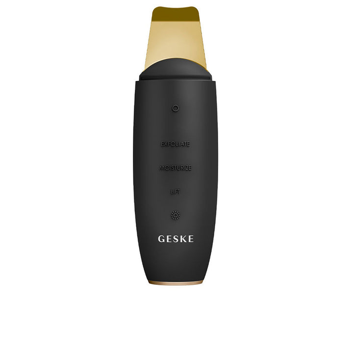 White SmartApp-guided 9-in-1 microcurrent skin scrubber, compact handheld device