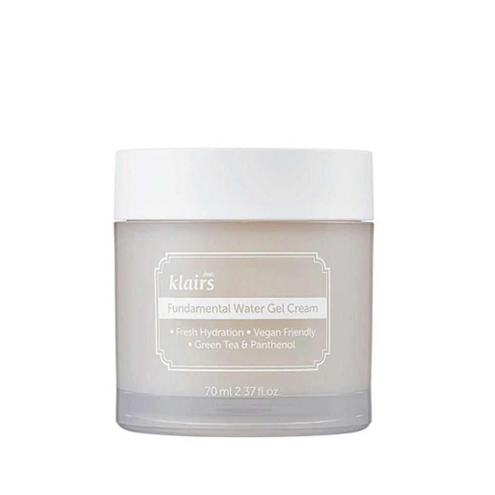 70 g jar of light green gel cream with botanical extracts, day and night use