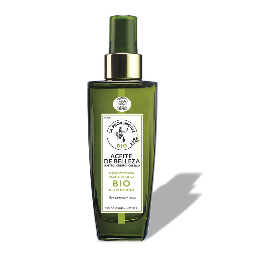 La Provençale Bio Aceite de Belleza Bio Beauty Oil: 100 ml amber glass bottle of organic olive multi‑use oil for face