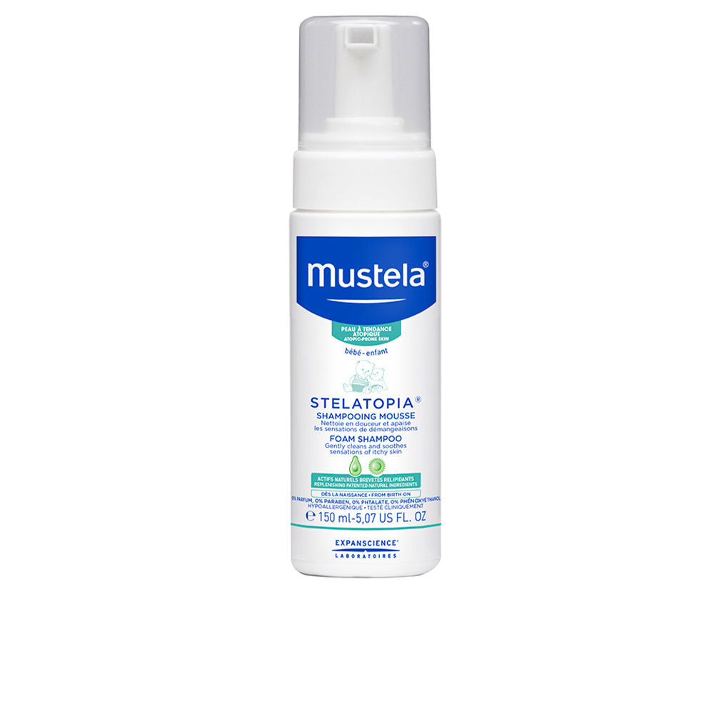 150 ml unisex creamy foam shampoo for atopic sensitive scalp, white bottle