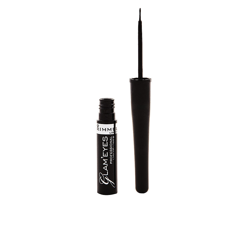 Slim brown liquid eyeliner pen with fine brush tip, 9 g packaging